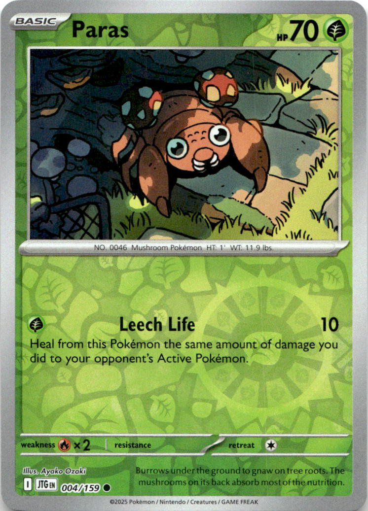 2025 Pokemon Scarlet And Violet Paras graded slab