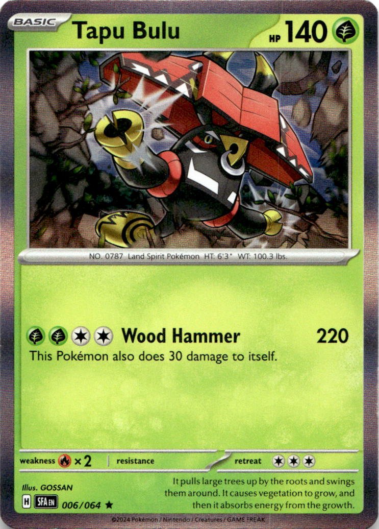 2024 Pokemon Scarlet And Violet Tapu Bulu graded slab