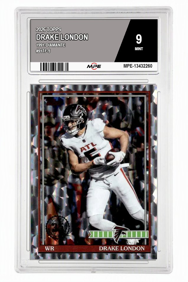 2026 TOPPS 1991-DIAMANTE #91TF-5 DRAKE LONDON MPE 9 MINT — graded card auctioned from the MPE vault