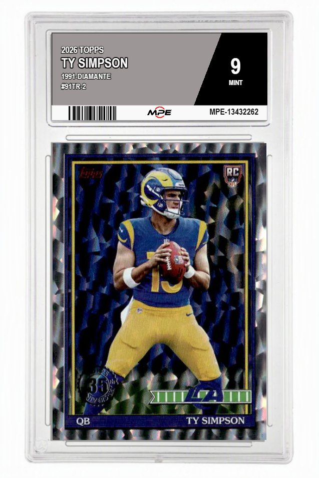 2026 TOPPS 1991-DIAMANTE #91TR-2 TY SIMPSON MPE 9 MINT — graded card auctioned from the MPE vault