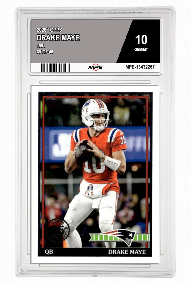 2026 TOPPS 1991 #91TF-46 DRAKE MAYE MPE 10 GEM/MT — graded card auctioned from the MPE vault