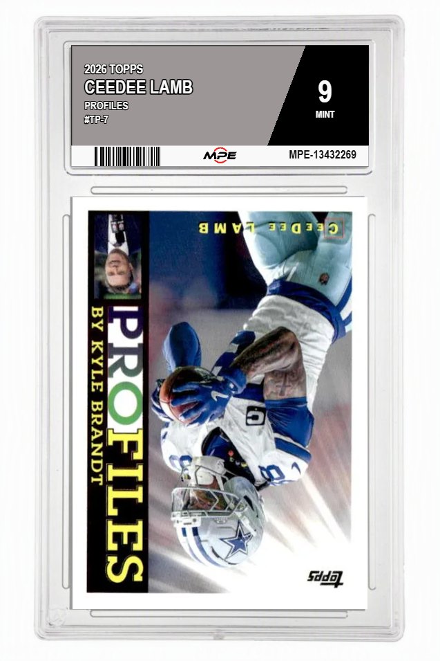 2026 TOPPS PROFILES #TP-7 CEEDEE LAMB MPE 9 MINT — graded card auctioned from the MPE vault