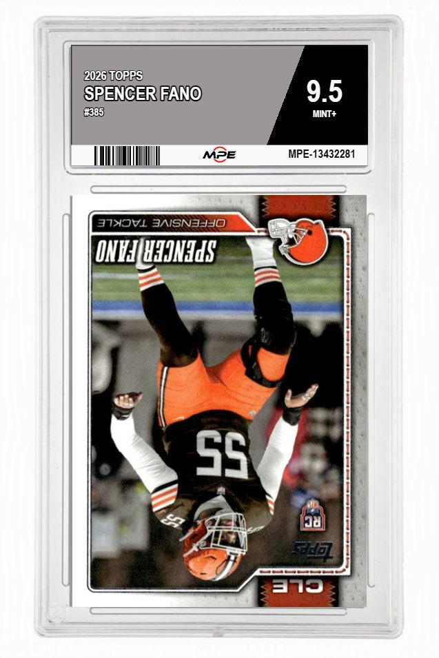 2026 TOPPS #385 SPENCER FANO MPE 9.5 MINT+ — graded card auctioned from the MPE vault