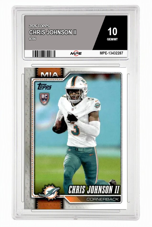 2026 TOPPS #356 CHRIS JOHNSON II MPE 10 GEM/MT — graded card auctioned from the MPE vault