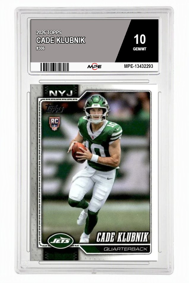 2026 TOPPS #306 CADE KLUBNIK MPE 10 GEM/MT — graded card auctioned from the MPE vault