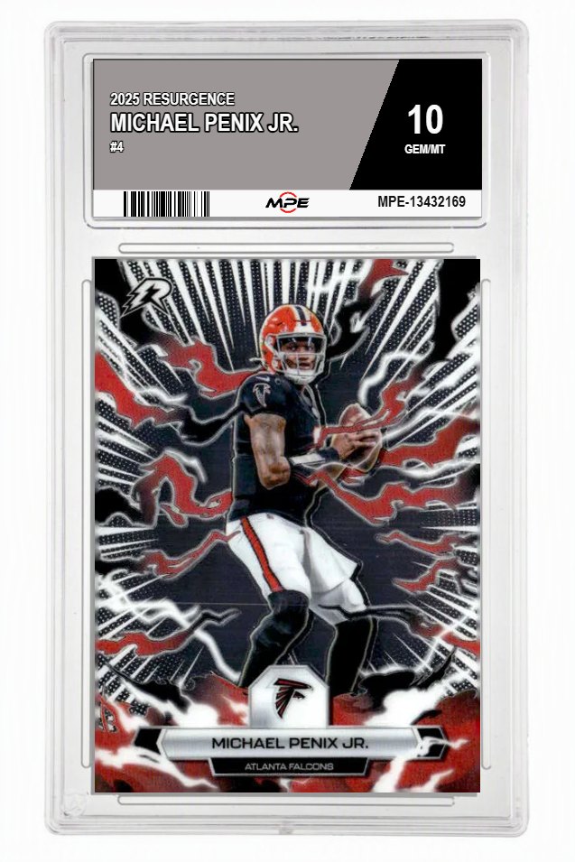 2025 RESURGENCE #4 MICHAEL PENIX JR. MPE 10 GEM/MT — graded card auctioned from the MPE vault