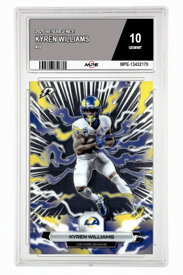 2025 RESURGENCE #59 KYREN WILLIAMS MPE 10 GEM/MT — graded card auctioned from the MPE vault