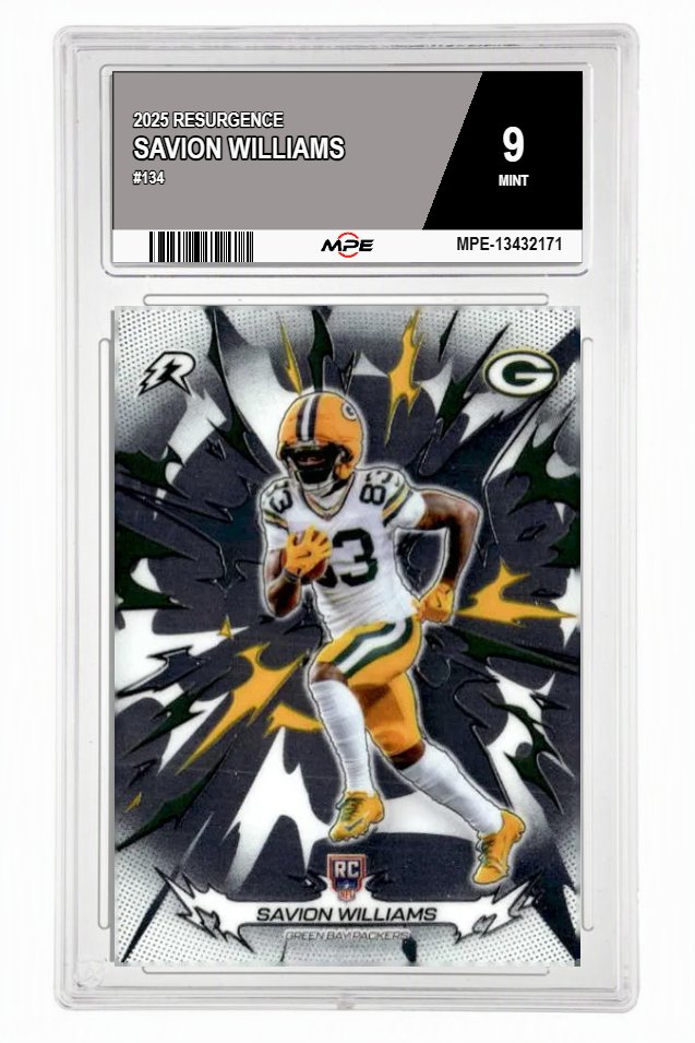 2025 RESURGENCE #134 SAVION WILLIAMS MPE 9 MINT — graded card auctioned from the MPE vault
