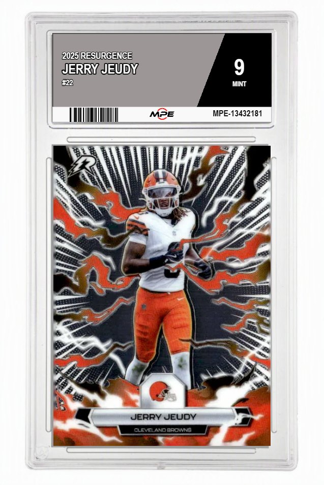 2025 RESURGENCE #22 JERRY JEUDY MPE 9 MINT — graded card auctioned from the MPE vault