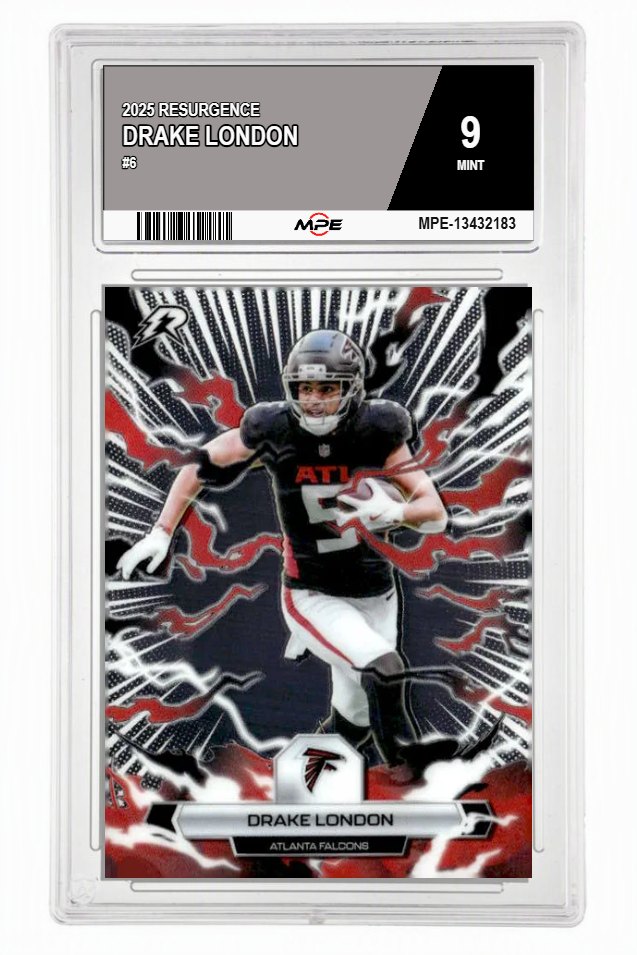 2025 RESURGENCE #6 DRAKE LONDON MPE 9 MINT — graded card auctioned from the MPE vault