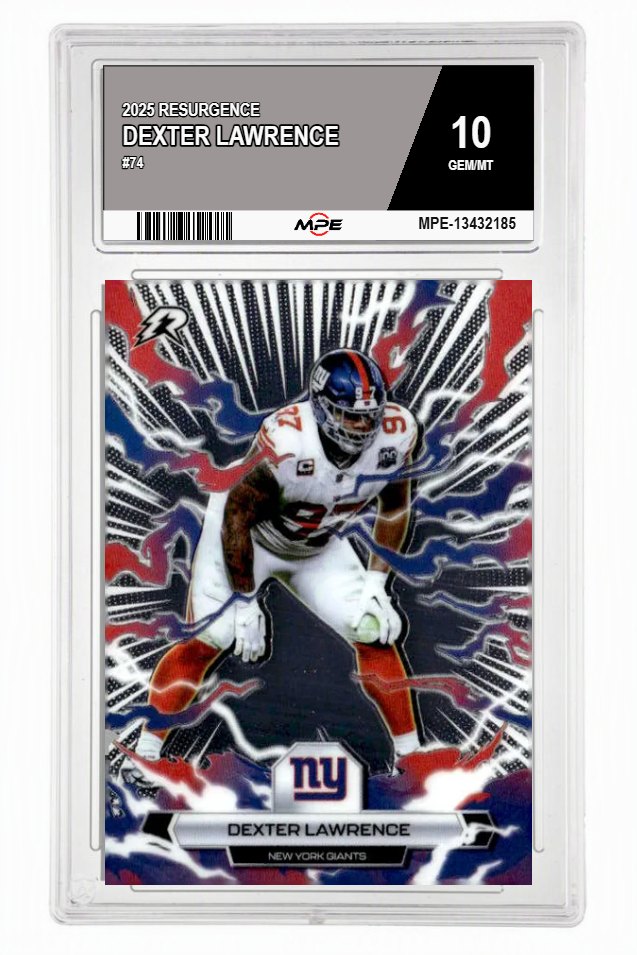2025 RESURGENCE #74 DEXTER LAWRENCE MPE 10 GEM/MT — graded card auctioned from the MPE vault