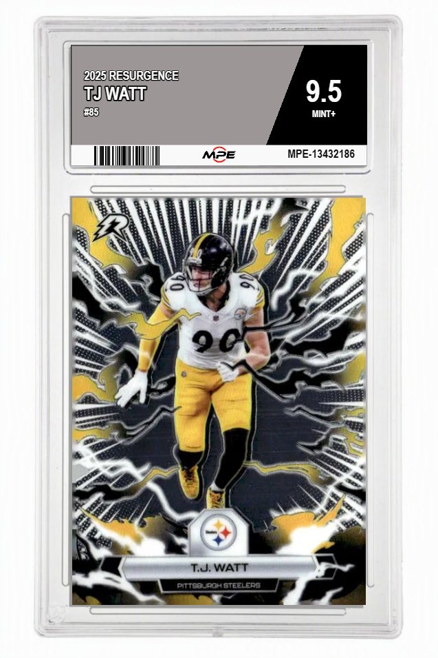 2025 RESURGENCE #85 TJ WATT MPE 9.5 MINT+ — graded card auctioned from the MPE vault