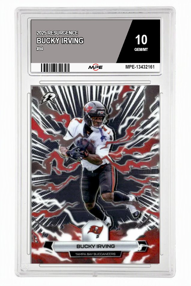 2025 RESURGENCE #94 BUCKY IRVING MPE 10 GEM/MT — graded card auctioned from the MPE vault