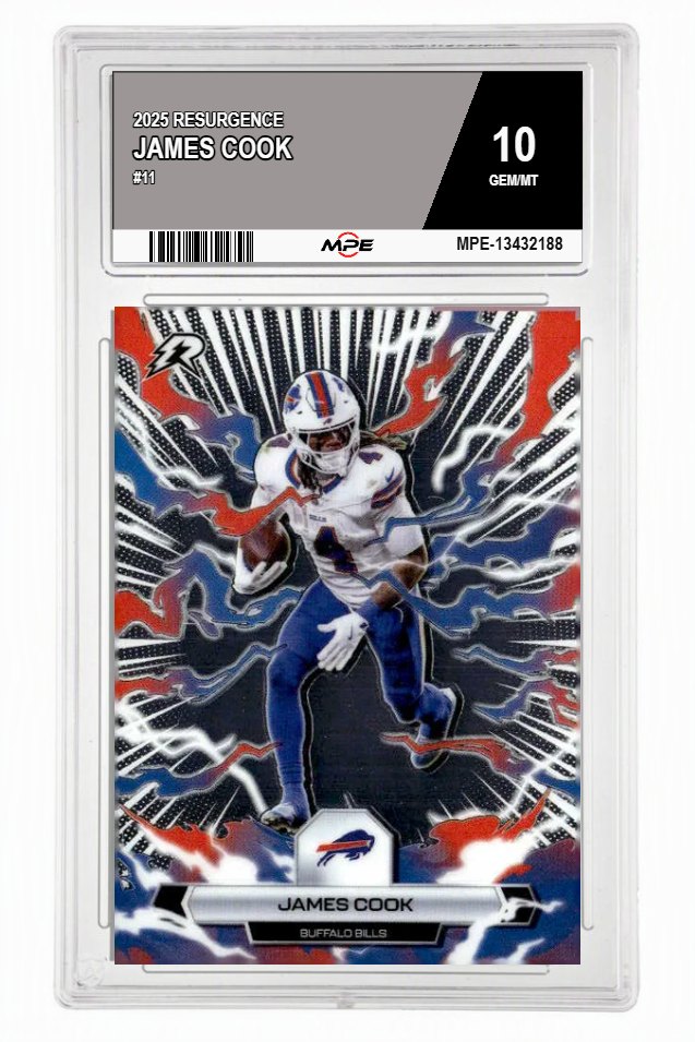2025 RESURGENCE #11 JAMES COOK MPE 10 GEM/MT — graded card auctioned from the MPE vault