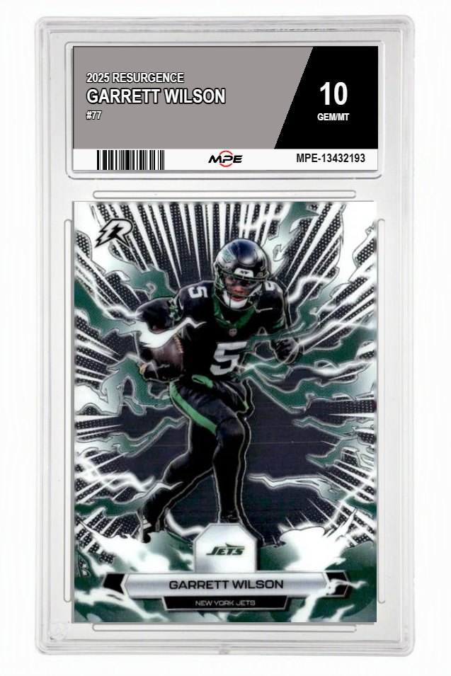 2025 RESURGENCE #77 GARRETT WILSON MPE 10 GEM/MT — graded card auctioned from the MPE vault