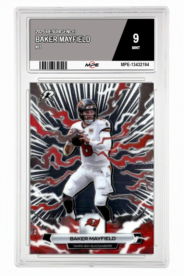 2025 RESURGENCE #93 BAKER MAYFIELD MPE 9 MINT — graded card auctioned from the MPE vault