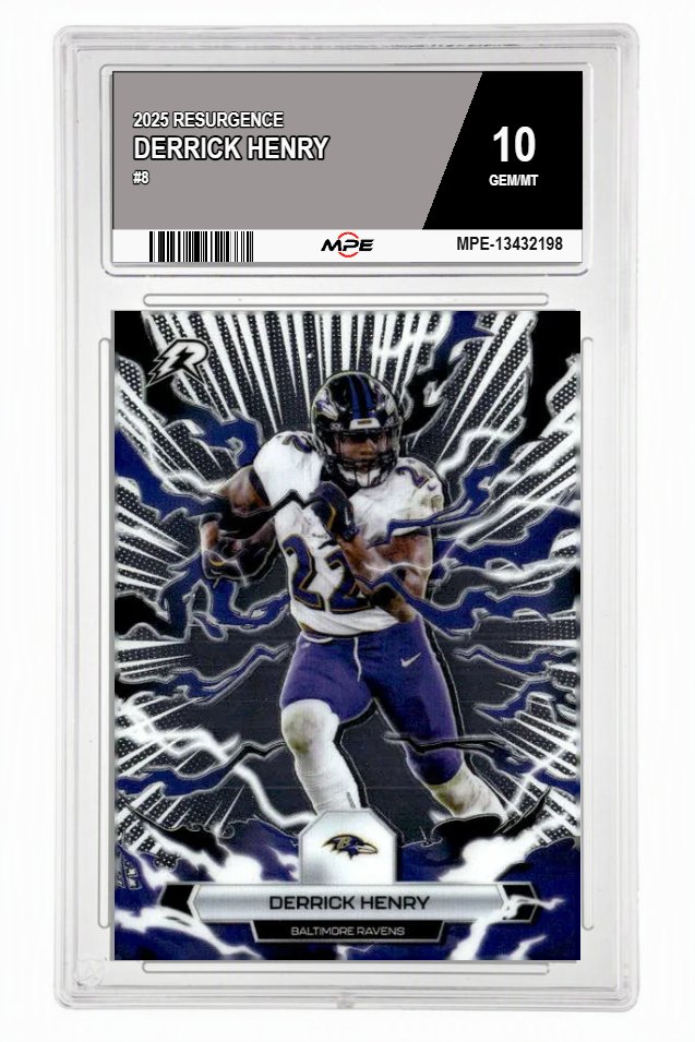2025 RESURGENCE #8 DERRICK HENRY MPE 10 GEM/MT — graded card auctioned from the MPE vault