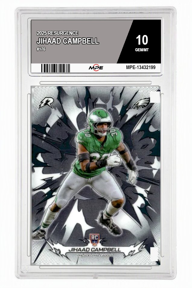 2025 RESURGENCE #176 JIHAAD CAMPBELL MPE 10 GEM/MT — graded card auctioned from the MPE vault