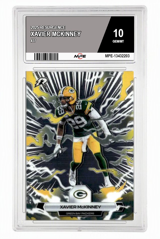 2025 RESURGENCE #37 XAVIER MCKINNEY MPE 10 GEM/MT — graded card auctioned from the MPE vault