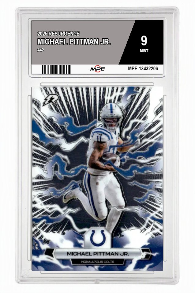 2025 RESURGENCE #42 MICHAEL PITTMAN JR. MPE 9 MINT — graded card auctioned from the MPE vault