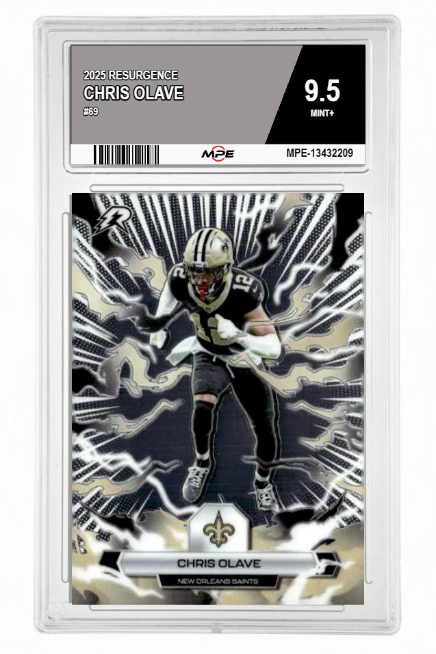 2025 RESURGENCE #69 CHRIS OLAVE MPE 9.5 MINT+ — graded card auctioned from the MPE vault