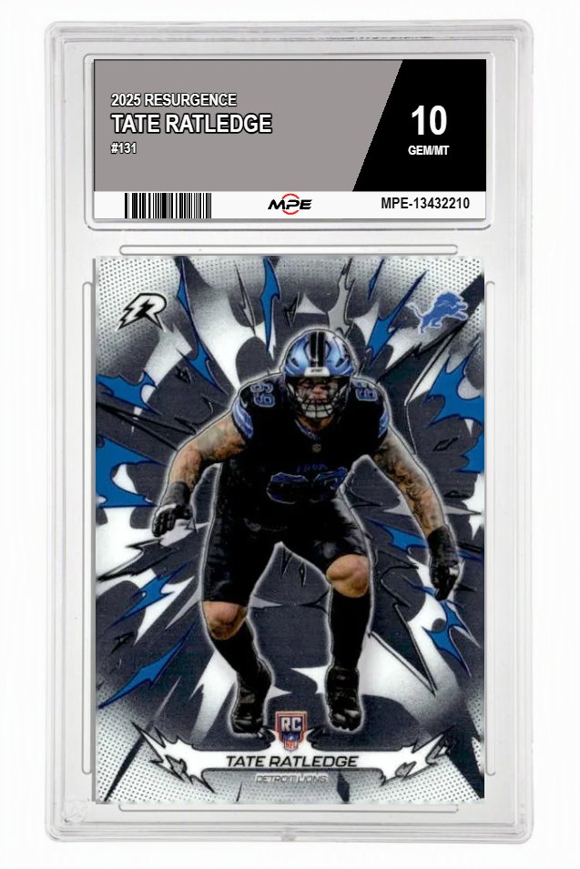 2025 RESURGENCE #131 TATE RATLEDGE MPE 10 GEM/MT — graded card auctioned from the MPE vault