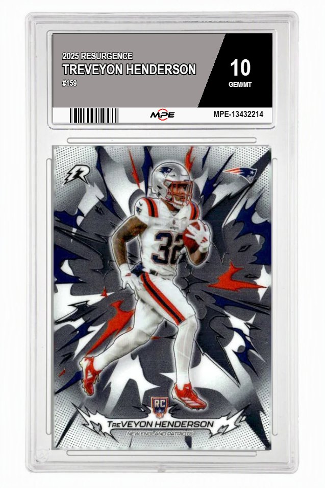 2025 RESURGENCE #159 TREVEYON HENDERSON MPE 10 GEM/MT — graded card auctioned from the MPE vault