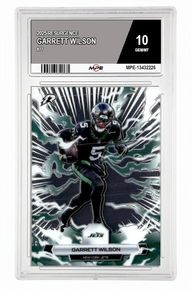 2025 RESURGENCE #77 GARRETT WILSON MPE 10 GEM/MT — graded card auctioned from the MPE vault