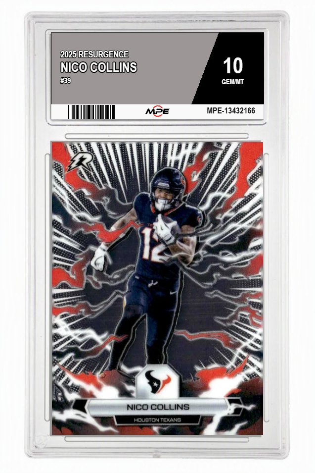 2025 RESURGENCE #39 NICO COLLINS MPE 10 GEM/MT — graded card auctioned from the MPE vault