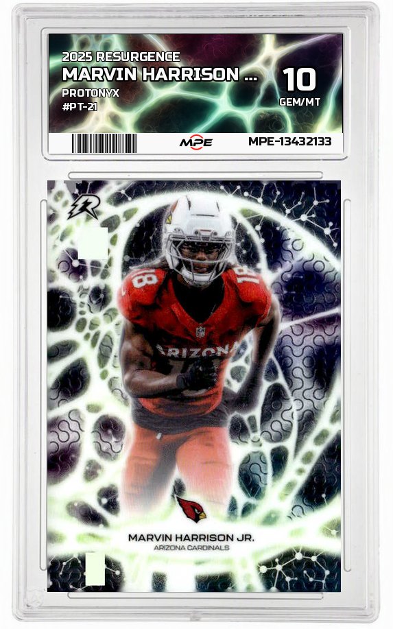 2025 RESURGENCE PROTONYX #PT-21 MARVIN HARRISON JR. MPE 10 GEM/MT — graded card auctioned from the MPE vault