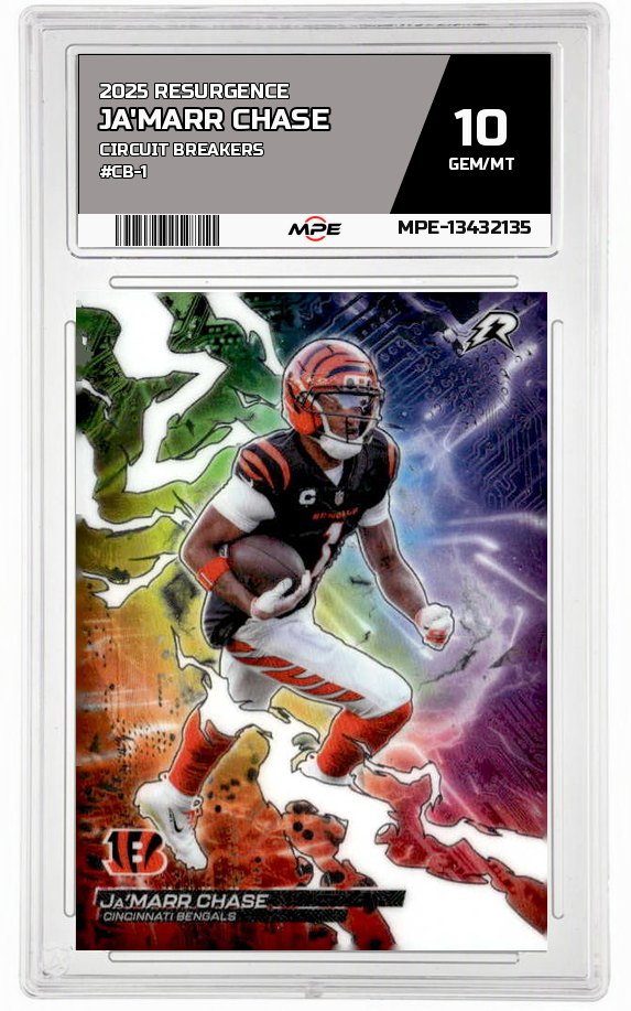 2025 RESURGENCE CIRCUIT BREAKERS #CB-1 JA'MARR CHASE MPE 10 GEM/MT — graded card auctioned from the MPE vault
