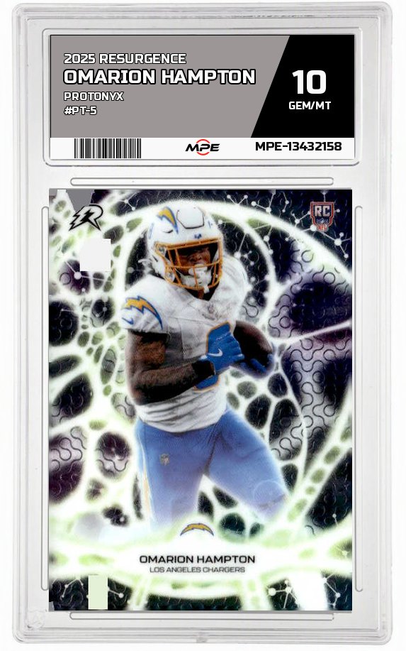 2025 RESURGENCE PROTONYX #PT-5 OMARION HAMPTON MPE 10 GEM/MT — graded card auctioned from the MPE vault