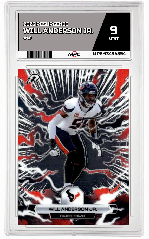 2025 RESURGENCE #40 WILL ANDERSON JR. MPE 9 MINT — graded card auctioned from the MPE vault