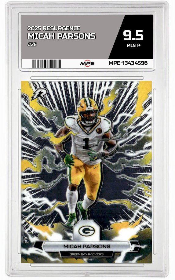 2025 RESURGENCE #26 MICAH PARSONS MPE 9.5 MINT+ — graded card up for auction