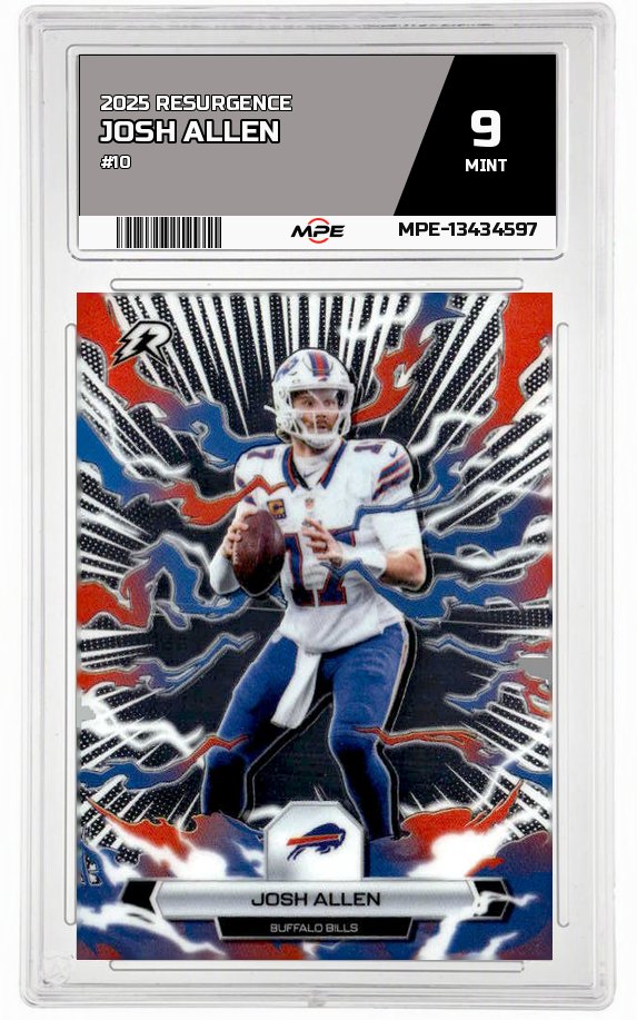 2025 RESURGENCE #10 JOSH ALLEN MPE 9 MINT — graded card auctioned from the MPE vault