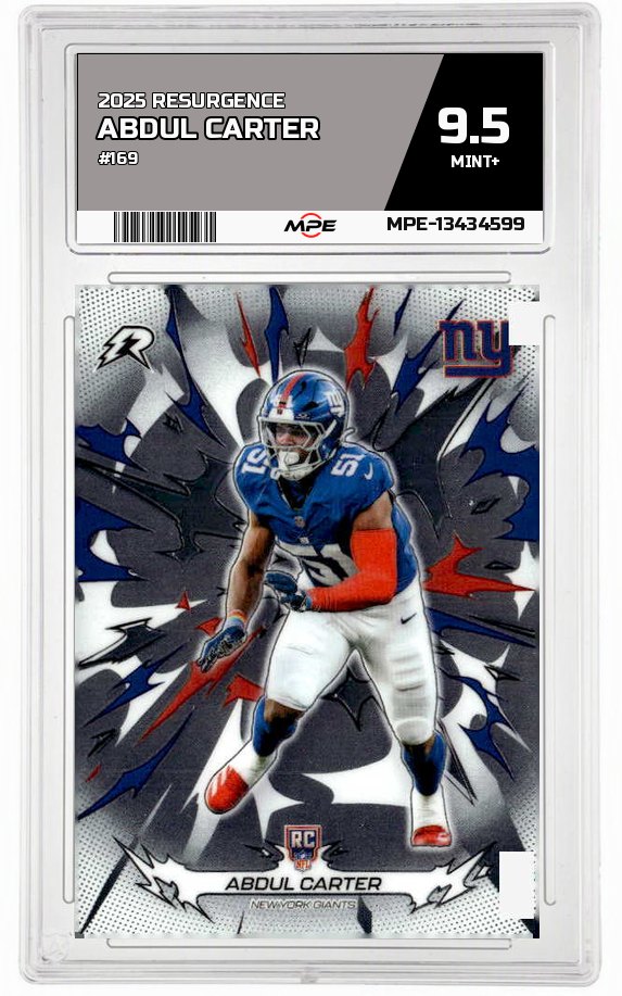 2025 RESURGENCE #169 ABDUL CARTER MPE 9.5 MINT+ — graded card auctioned from the MPE vault