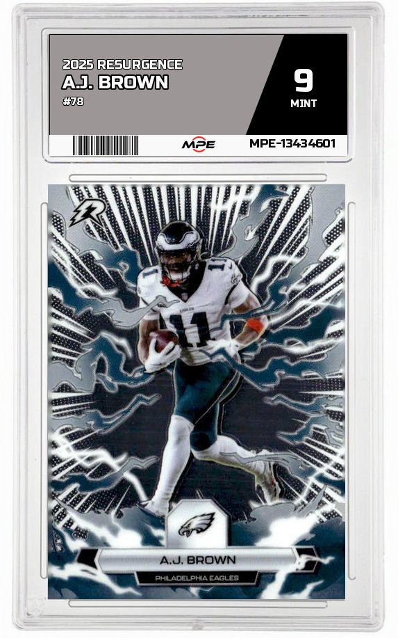 2025 RESURGENCE #78 A.J. BROWN MPE 9 MINT — graded card auctioned from the MPE vault