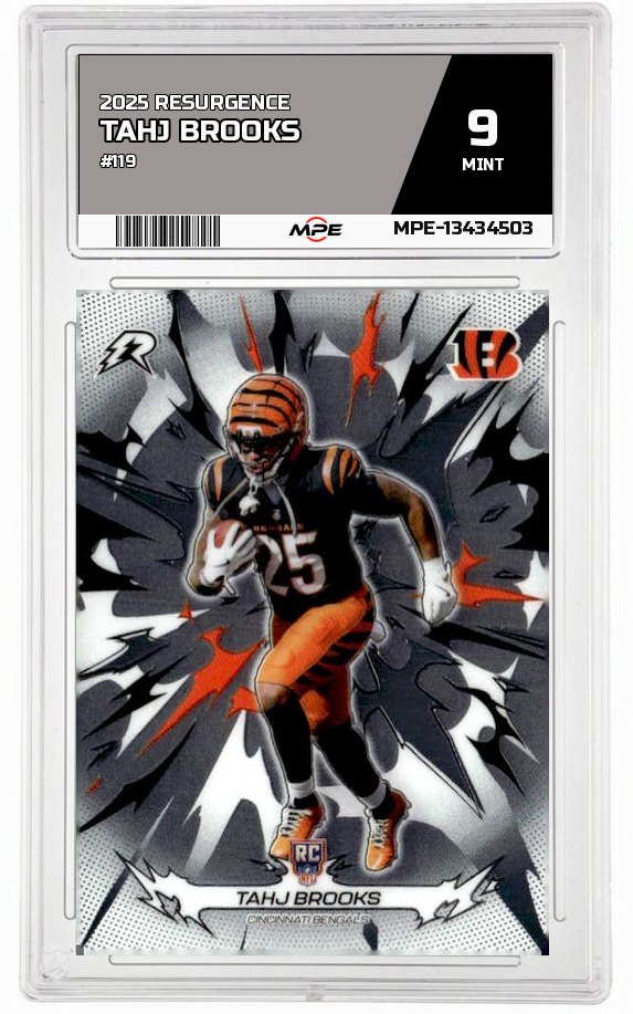 2025 RESURGENCE #119 TAHJ BROOKS MPE 9 MINT — graded card auctioned from the MPE vault