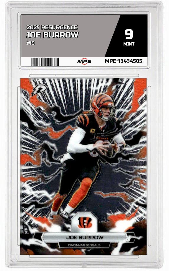 2025 RESURGENCE #19 JOE BURROW MPE 9 MINT — graded card auctioned from the MPE vault
