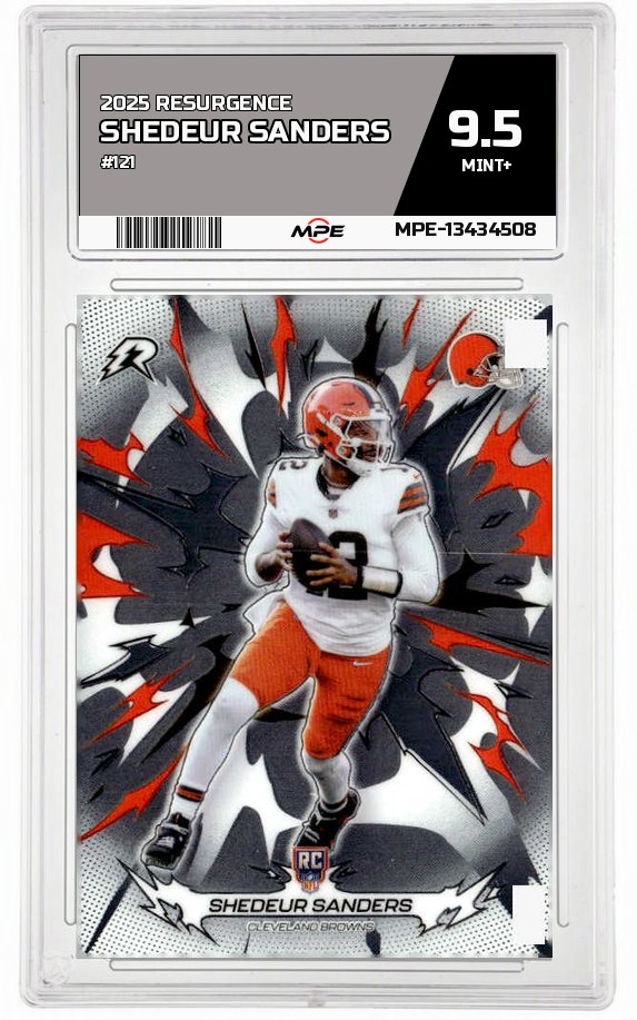 2025 RESURGENCE #121 SHEDEUR SANDERS MPE 9.5 MINT+ — graded card auctioned from the MPE vault