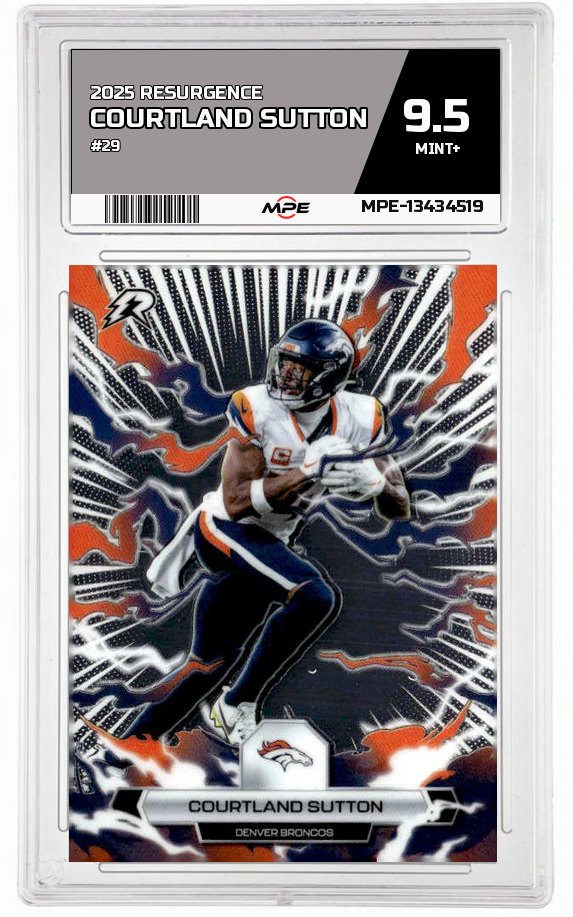 2025 RESURGENCE #29 COURTLAND SUTTON MPE 9.5 MINT+ — graded card auctioned from the MPE vault