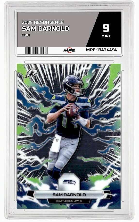 2025 RESURGENCE #90 SAM DARNOLD MPE 9 MINT — graded card up for auction