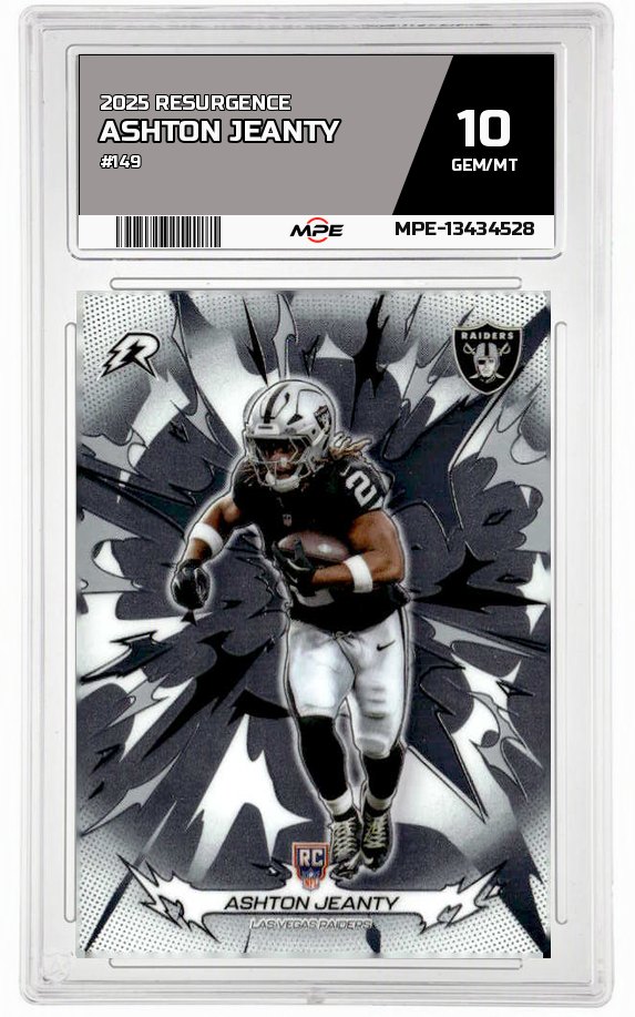 2025 RESURGENCE #149 ASHTON JEANTY MPE 10 GEM/MT — graded card auctioned from the MPE vault