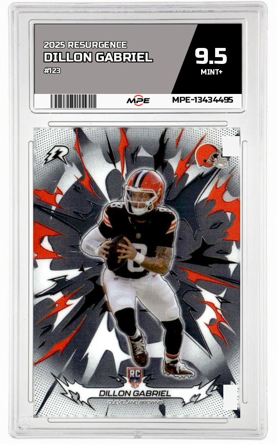 2025 RESURGENCE #123 DILLON GABRIEL MPE 9.5 MINT+ — graded card auctioned from the MPE vault
