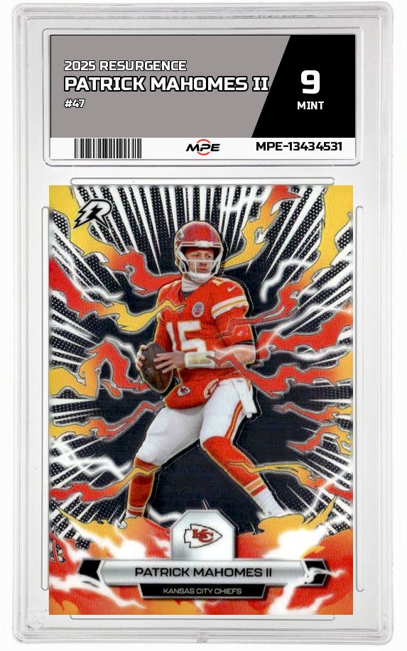 2025 RESURGENCE #47 PATRICK MAHOMES II MPE 9 MINT — graded card up for auction