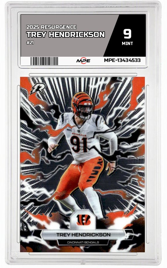 2025 RESURGENCE #21 TREY HENDRICKSON MPE 9 MINT — graded card up for auction