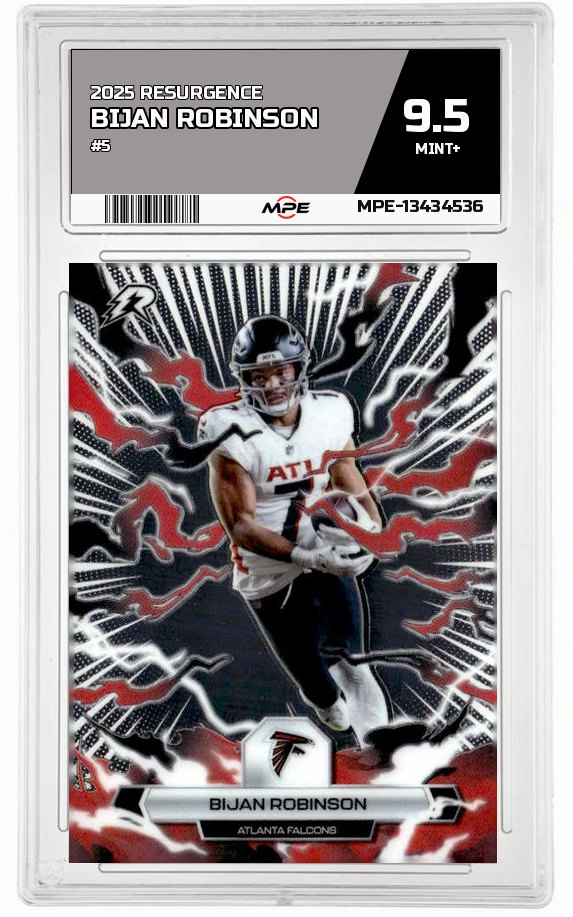 2025 RESURGENCE #5 BIJAN ROBINSON MPE 9.5 MINT+ — graded card auctioned from the MPE vault