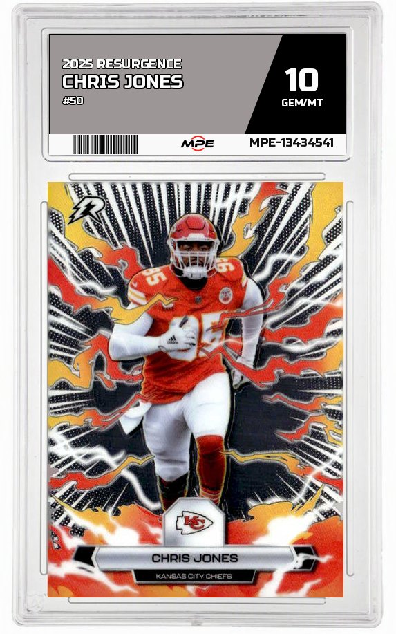 2025 RESURGENCE #50 CHRIS JONES MPE 10 GEM/MT — graded card auctioned from the MPE vault