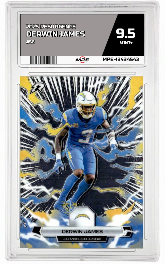 2025 RESURGENCE #56 DERWIN JAMES MPE 9.5 MINT+ — graded card auctioned from the MPE vault