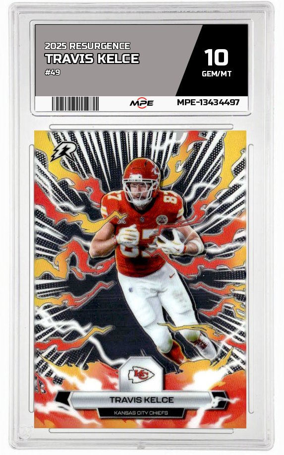 2025 RESURGENCE #49 TRAVIS KELCE MPE 10 GEM/MT — graded card up for auction